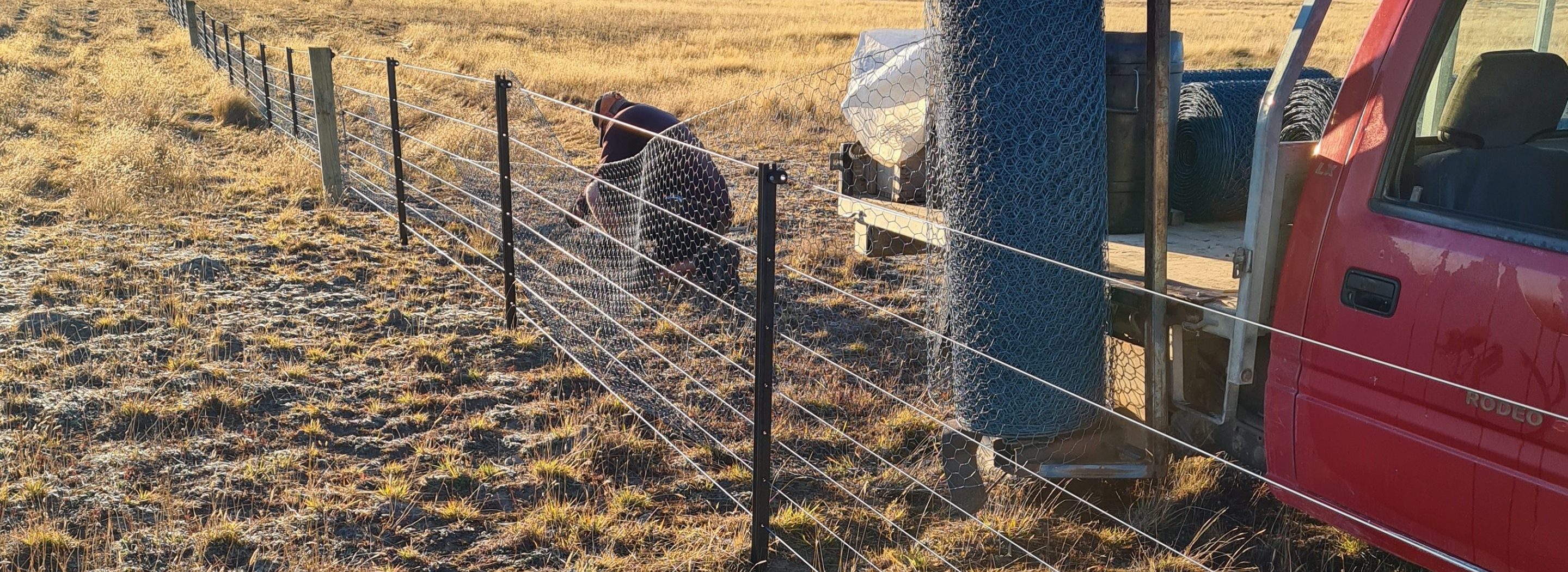 Monk Fencing - Simons Pass rabbit netting fence
